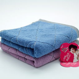 佳威日用品——百分百純棉深色菱形格毛巾，超強吸水，柔軟舒適